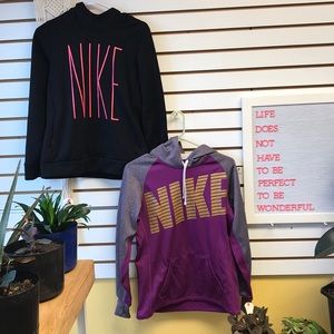 Bundle of two Nike hoodies